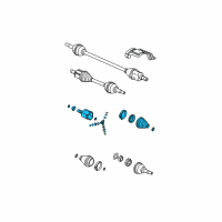 OEM 2004 Saturn Ion Joint Kit, Front Wheel Drive Shaft Tri-Pot Diagram - 22729185