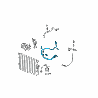 OEM 2007 Chevrolet Equinox Hose Asm, A/C Compressor Diagram - 19130237