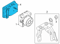 OEM Ford Bronco Sport KIT - BRAKE ANTI-LOCK ACTUATIO Diagram - LX6Z-2C219-J