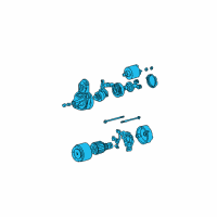 OEM 1987 Hyundai Excel Starter Assembly Diagram - 36100-22805