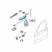 OEM 2002 BMW 325xi Right Door Exterior Handle Primed Diagram - 51-21-7-002-272