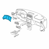 OEM Pontiac Trans Sport Instrument Cluster Assembly Diagram - 16258652