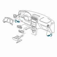 OEM Chevrolet Venture Socket Asm, Instrument Panel Courtesy Lamp Diagram - 12159673