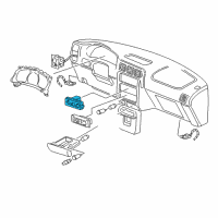 OEM 1999 Pontiac Montana Heater & Air Conditioner Control Assembly Diagram - 9364242