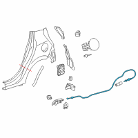 OEM 2015 Toyota Prius C Release Cable Diagram - 77035-52340