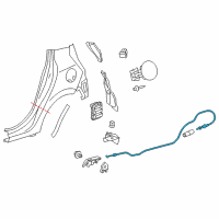 OEM 2017 Toyota Prius C Release Cable Diagram - 77035-52340