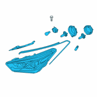 OEM 2018 Hyundai Santa Fe Headlamp Assembly, Left Diagram - 92101-B8530