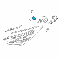 OEM Hyundai Front Turn Signal Lamp Holder Assembly Diagram - 92161-2T010