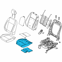 OEM 2015 Ford C-Max Seat Cushion Pad Diagram - DM5Z-58632A22-G