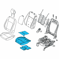 OEM Ford C-Max Seat Cushion Pad Diagram - DM5Z-58632A22-H