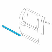 OEM Mercury Mountaineer Belt Weatherstrip Diagram - 1L2Z-7825596-AAA