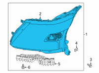 OEM 2022 Nissan Armada Housing Assy-Headlamp, RH Diagram - 26025-6JL1A