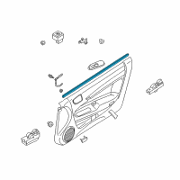 OEM 2001 Chrysler Sebring WEATHERSTRIP-Door Panel Diagram - MR271760