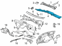 OEM 2022 Cadillac Escalade Reinforce Panel Diagram - 84771975