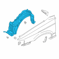 OEM 2003 Nissan Sentra Protector-Front Fender, RH Diagram - 63842-5M000