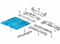 OEM Acura MDX Panel, Front Floor Diagram - 65111-TYA-A00ZZ