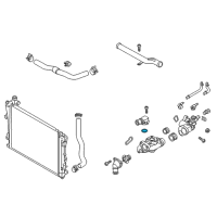 OEM 2010 Hyundai Santa Fe Gasket-Water Pipe Diagram - 25653-3CAA0