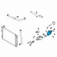 OEM Kia Sorento Housing-THERMOSTAT Diagram - 256223CAA0