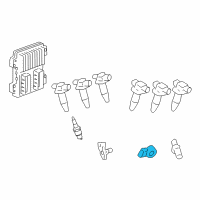 OEM Pontiac Torrent Knock Sensor Diagram - 12618603