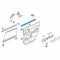 OEM 2021 Honda Pilot Weatherstrip, L. RR. Door (Inner) Diagram - 72875-TG7-A11