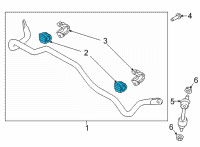 OEM 2021 Hyundai Ioniq Bush-Stabilizer Bar Diagram - 55513-F1000