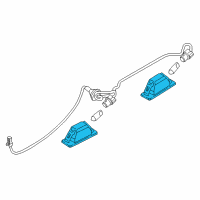 OEM Nissan Rogue Sport Lamp Assembly-Licence Plate Diagram - 26510-8990A