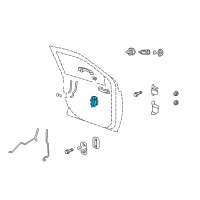 OEM 2009 Dodge Caliber Front Door Latch Diagram - 4589411AG