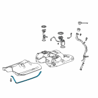 OEM 2013 Cadillac SRX Tank Strap Diagram - 22755976