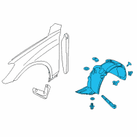 OEM Hyundai Front Wheel Guard Assembly, Right Diagram - 86812-3M000