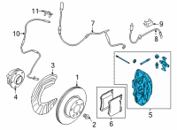 OEM BMW M8 Gran Coupe BRAKE CALIPER HOUSING, RED Diagram - 34-10-9-501-997