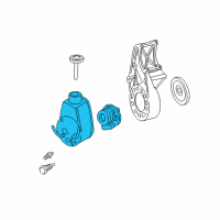 OEM 1993 Ford E-150 Econoline Power Steering Pump Diagram - E2UZ-3A674-A