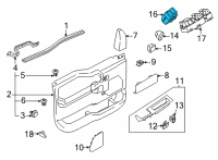 OEM 2021 Ford F-150 SWITCH - WINDOW CONTROL - SING Diagram - ML3Z-14529-AA