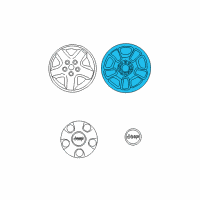 OEM 2002 Jeep Liberty Wheel-Steel Diagram - 5GL65S4AAE