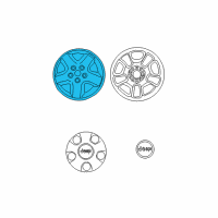 OEM Jeep Liberty Aluminum Wheel Diagram - 52109979AB