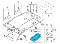 OEM Hyundai Ioniq 5 LAMP ASSY-OVERHEAD CONSOLE Diagram - 92810-GI000-YGU