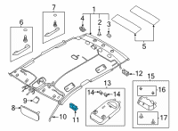 OEM 2022 Hyundai Ioniq 5 LAMP ASSY-VANITY, RH Diagram - 92896-L1000-YGU