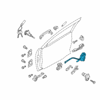 OEM Hyundai Latch Assembly-Front Door, LH Diagram - 81310-3X030