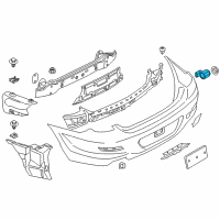 OEM 2013 BMW 650i xDrive Gran Coupe Ultrasonic Sensor Montecarloblau Diagram - 66-20-9-233-044