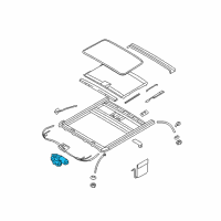 OEM 2009 Hyundai Tucson Motor Assembly-Sunroof Diagram - 81631-2E020