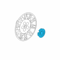 OEM Chrysler Wheel Center Cap Diagram - 1DJ99SZ0AB