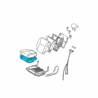 OEM 2004 Toyota Highlander Seat Cushion Pad Diagram - 71612-48060