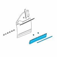 OEM 2019 Chevrolet Blazer Lower Molding Diagram - 84514878