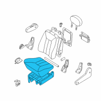 OEM 2000 Nissan Quest Cushion Assy-2ND Seat, LH Diagram - 88350-7B121