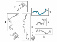 OEM BMW M850i xDrive Gran Coupe Coolant Line, Return From Turbocharger Diagram - 11-53-9-896-893