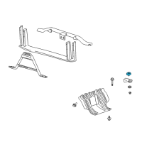 OEM Cadillac Radiator Support Upper Insulator Diagram - 22963249