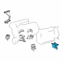 OEM 2021 Lexus LS500 INSULATOR, Engine Mounting Diagram - 12371-70110