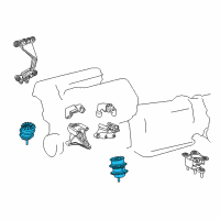 OEM 2021 Lexus LS500 INSULATOR, Engine Mounting Diagram - 12361-70250