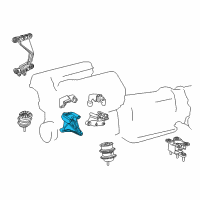 OEM Lexus LS500 Bracket, Engine Mount Diagram - 12311-70170