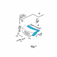 OEM 2006 Honda Civic Weatherstrip, Trunk Lid Diagram - 74865-SVA-A01