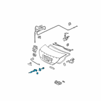 OEM Honda Civic Cylinder, Trunk Diagram - 74861-SVA-A01